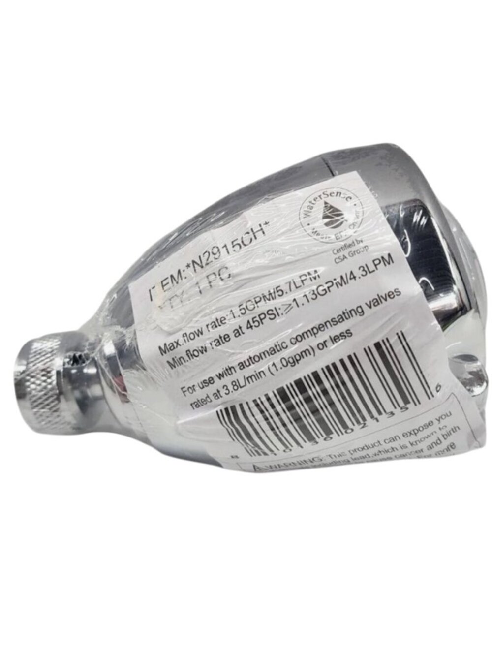Niagara Conservation Earth 3 -Spray Chrome  High Pressure Shower Head 1.5 GPM